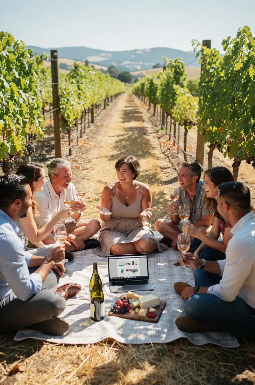 Image of a diverse group of people engaging with technology in an educational setting.